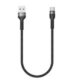 Siyah Shira Serisi Type-c Usb Kablo 30 cm-Zore