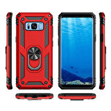 Galaxy S8 Uyumlu Zore Vega Kapak-Kırmızı
