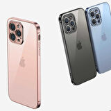 iPhone 13 Mini Uyumlu Zore Gbox Kapak-Gümüş