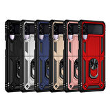 Galaxy Z Flip 3 Uyumlu Zore Vega Kapak-Mavi