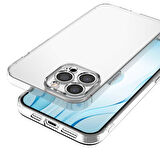 iPhone 13 Pro Uyumlu Zore Kamera Korumalı Süper Silikon Kılıf-Renksiz
