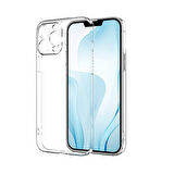 iPhone 13 Pro Uyumlu Zore Kamera Korumalı Süper Silikon Kılıf-Renksiz
