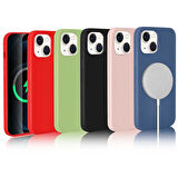 iPhone 13 Uyumlu Zore Silksafe Wireless Kapak-Kırmızı