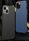 iPhone 13 Mini Uyumlu Ensueno Natura Kapak-Kahverengi
