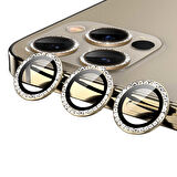 iPhone 12 Pro Uyumlu Zore CL-06 Kamera Koruyucu-Gold