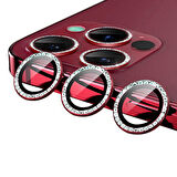 iPhone 11 Pro Uyumlu Zore CL-06 Kamera Koruyucu-Kırmızı
