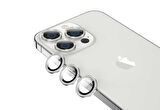 iPhone 13 Pro Uyumlu Zore CL-06 Kamera Koruyucu-Gümüş