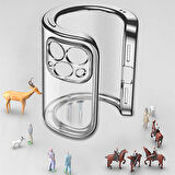 iPhone 13 Uyumlu Zore Mat Gbox Kılıf-Gümüş