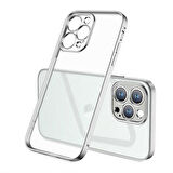 iPhone 13 Pro Uyumlu Zore Mat Gbox Kılıf-Gümüş