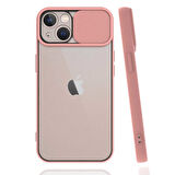 iPhone 13 Mini Uyumlu Zore LNSM-i Kılıf-Pembe Açık
