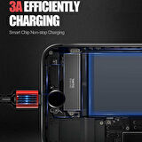 Siyah LC93 3 in 1 Usb Kablo-Zore