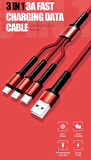 Siyah LC93 3 in 1 Usb Kablo-Zore