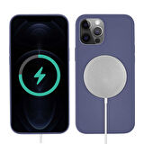 iPhone 13 Pro Uyumlu Zore Silksafe Wireless Kılıf-Mor