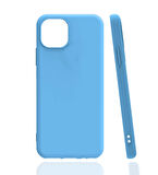 iPhone 13 Pro Max Uyumlu Zore Biye Silikon-Mavi Açık