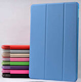 Galaxy Tab 3 Lite 7.0 T110  Uyumlu ​MKST Smart Cover Standlı 1-1 Kılıf-Kırmızı