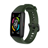 Huawei Band 6 Uyumlu KRD-47 Uyumlu Zore Kordon-Koyu Yeşil