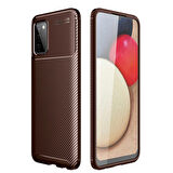 Galaxy A03S Uyumlu Zore Negro Silikon Kapak-Kahverengi