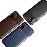 Galaxy A03S Uyumlu Zore Negro Silikon Kapak-Kahverengi