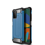 Galaxy A03S Uyumlu Zore Crash Silikon Kapak-Mavi