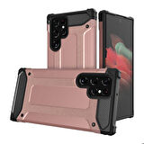 Galaxy S22 Ultra Uyumlu Zore Crash Silikon Kapak-Rose Gold