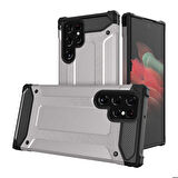 Galaxy S22 Ultra Uyumlu Zore Crash Silikon Kapak-Gri