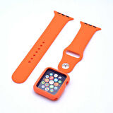 Watch 42mm Uyumlu 3 in 1 Klasik Zore Kordon-Turuncu
