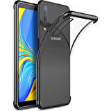 Samsung Galaxy A7 2018 Glitter Silikon Kılıf - Siyah