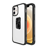 iPhone 12 Uyumlu Zore V-Bax Kılıf-Siyah