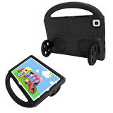 Galaxy T720 Tab S5E  Uyumlu ​İNC Wheel Car Tekerlek Standlı Tablet Eva Silikon Kılıf-Kırmızı