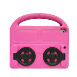 iPad 10.2 (8.Nesil)  Uyumlu ​ALT Wheel Car Tekerlek Standlı Tablet Eva Silikon Kılıf-Kırmızı