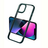 iPhone 13 Pro Kılıf Renkli Silikon Kenarlı Krom Kapak