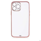 iPhone 13 Pro Uyumlu Zore Voit Clear Kapak-Pembe