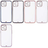 iPhone 13 Pro Uyumlu Zore Voit Clear Kapak-Pembe