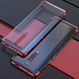 Oppo RX17 Pro Köşeleri Renkli Şeffaf Kamera Korumalı Kılıf