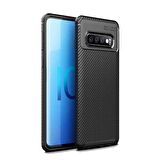 Zore Galaxy S10+ Plus ile Uyumlu Negro Silikon Kılıf Siyah