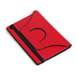 Galaxy Tab A8 10.5 SM-X200 (2021)  Uyumlu ​OMSY Fest Dönebilen Standlı Kılıf-Kırmızı