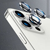 iPhone 12 Pro Uyumlu Ensueno CL-07 Kamera Lens Koruyucu-Koyu Gri