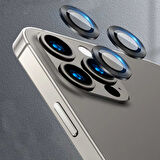 iPhone 11 Pro Max Uyumlu Ensueno CL-07 Kamera Lens Koruyucu-Koyu Gri