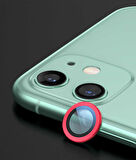 iPhone 11 Uyumlu Zore CL-07 Kamera Koruyucu-Kırmızı