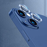 iPhone 13 Uyumlu Ensueno CL-07 Kamera Lens Koruyucu-Mavi