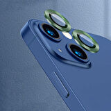 iPhone 13 Uyumlu Ensueno CL-07 Kamera Lens Koruyucu-Koyu Yeşil