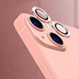 iPhone 13 Mini Uyumlu Ensueno CL-07 Kamera Lens Koruyucu-Rose Gold