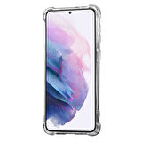 Galaxy S21 Uyumlu Zore Standlı Süper Silikon Kılıf-Renksiz