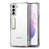 Galaxy S21 Uyumlu Zore Standlı Süper Silikon Kılıf-Renksiz