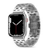Watch 44mm Uyumlu KRD-20 Metal Zore Kordon-Gümüş
