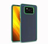 Xiaomi Poco X3 Kılıf Zore Flora Kapak-Yeşil