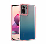 Xiaomi Redmi Note 10 Kılıf Kamera Çıkıntılı Arkası Şeffaf Köşeleri Parlak Renkli Işlemeli Flora Kapak