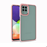 Galaxy M32 Uyumlu Zore Flora Kapak-Rose Gold