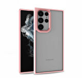 Galaxy S22 Ultra Uyumlu Zore Flora Kapak-Rose Gold