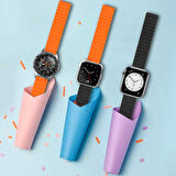 Galaxy Watch 42mm Uyumlu KRD-52 Zore Kordon-Gri-Sarı